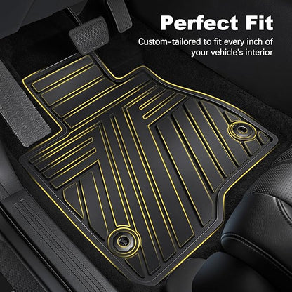 Floor Mats Fit for Honda Civic 2022-2025 2026 Sedan Hatchback Si (Include Sport), with&w/o USB Port | for Acura Integra 2023-2026, All Weather Car Floor Liners, Black (Not for Hybrid)