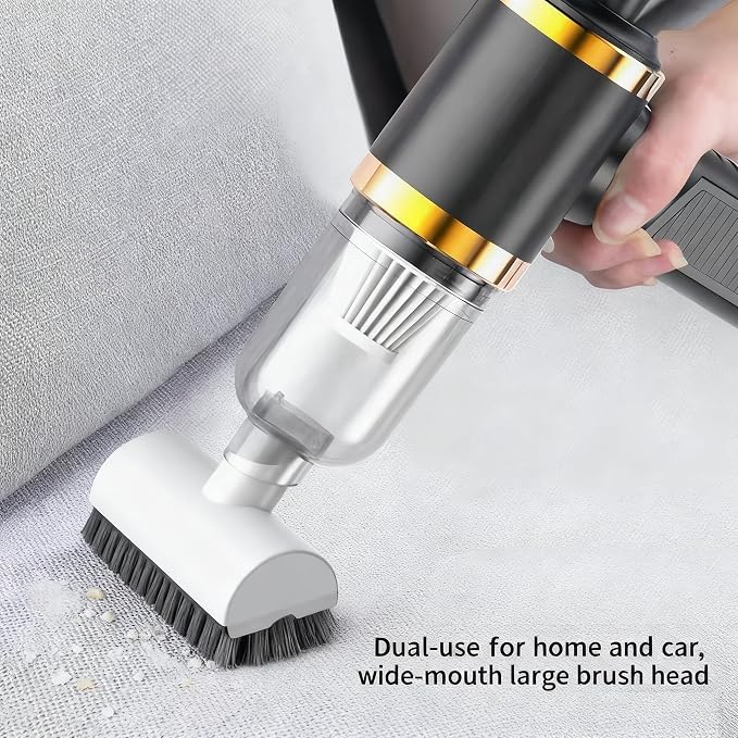 Car Vacuum Portable Cordless,Car Vacuum Cleaner high Power, Home Handheld Vacuum 30Mins with Battery,Portable Vacuum Cordless 5000mAh,Small Vacuum for Car, Home, Pet Cleaning,Office.(Orange)