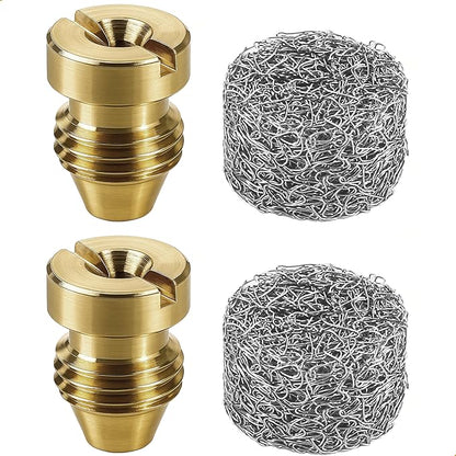 2 Pieces 1.1 mm Foam Cannon Orifice Nozzle and 2 Pieces Foam Maker, Universal Thread Tips for Snow Foam Lance