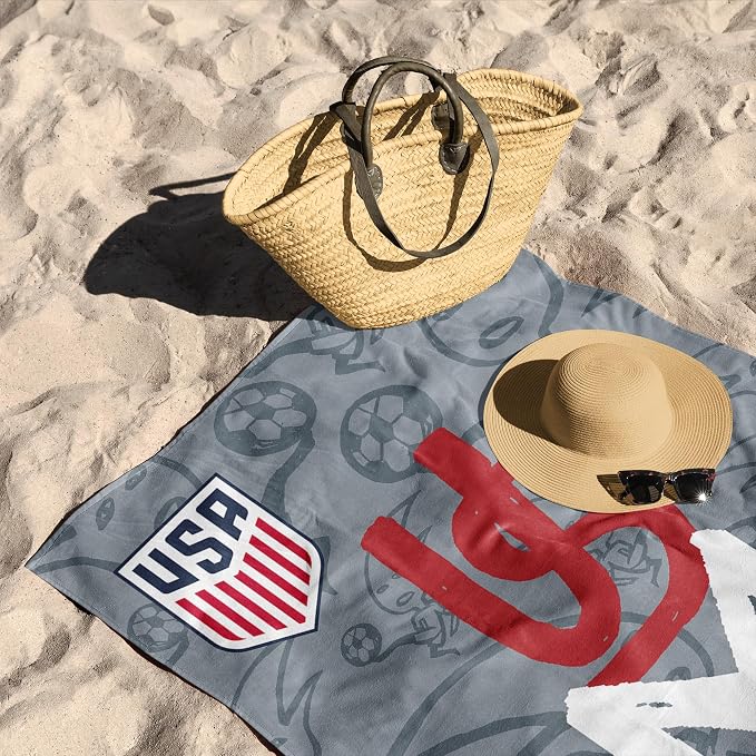 Northwest US Soccer Soccer Head Beach Towel 30x60 inches