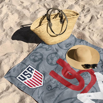 Northwest US Soccer Soccer Head Beach Towel 30x60 inches