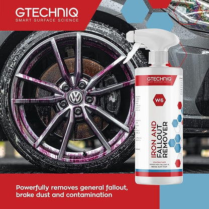 Gtechniq - Wheel Care Kit T2 Tyre Dressing for Car Tyre Shine + W6 Iron and General Fallout Remover for Cars
