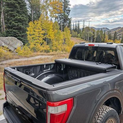 YITAMOTOR Low-Profile Hard Quad-Fold Truck Bed Tonneau Cover Compatible with Dodge Ram 1500 2009-2024 (19-24 Classic) with 5.7 ft Bed Without Rambox