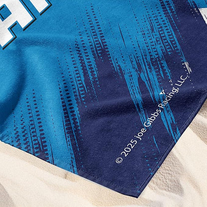 Northwest NASCAR Denny Hamlin Simple Speed Beach Towel, Cotton Blend Lightweight Bath, Pool Swim Travel Fan Gear, 30 x 60 Inch