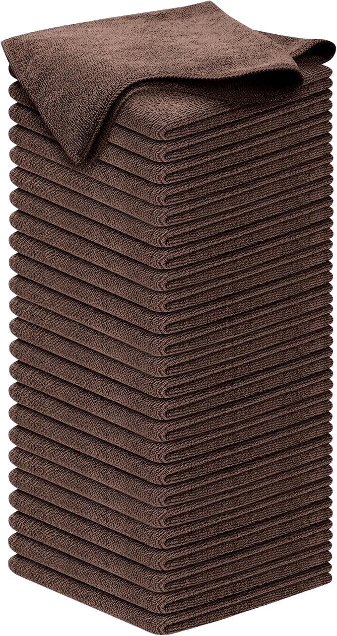 USANOOKS Premium 300GSM Microfiber Cleaning Cloth - 12.5"x12.5" High Performance - 1200 Washes, Ultra Absorbent Microfiber Towels for Cars Undercarriage, Rims & Engine Bay Cleaning - Microfiber Cloth