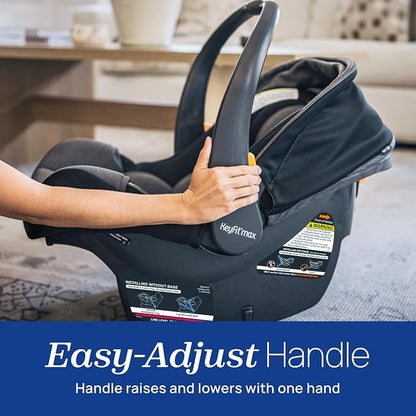 Chicco KeyFit Max ClearTex Infant Car Seat and Base, Rear-Facing Seat for Infants 4-30 lbs., Infant Head and Body Support, Compatible with Chicco Strollers, Baby Travel Gear, Lupine/Purple