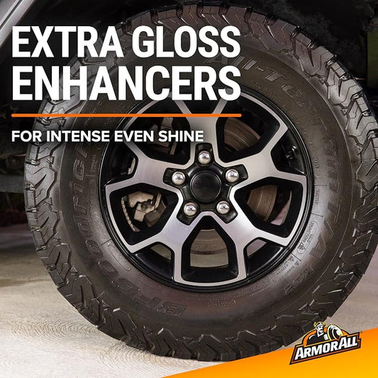 Armor All Extreme Tire Shine Spray, 15 fl oz Bottle, Convenient No-Mess Tire Spray That Conditions, Preserves and Protects