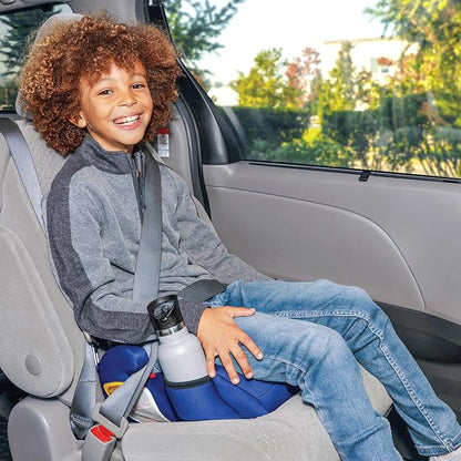 Diono Solana, No Latch, Pack of 2 Backless Booster Car Seats, Lightweight, Machine Washable Covers, Cup Holders, Blue