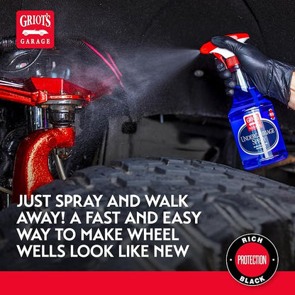 Griot's Garage Undercarriage Spray for Car Cleaning and Detailing, Undercoating for Wheel Wells, Frame, Springs, and More, 10987, 22oz