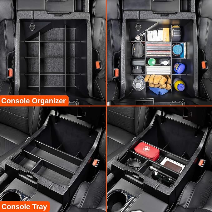 Vehicle OCD - Center Console Divider and Tray Organizer for Toyota Tundra (2014-2021) - Made in USA - SLX502