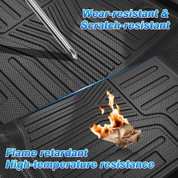 Civic Floor Mats - Floor Liner for Honda Civic 2022-2026 Sedan Hatchback Si (Include Sport, Not for Hybrid) & Acura Integra 2023-2026 Accessories (Only Fit 2nd Row Has USB Port)