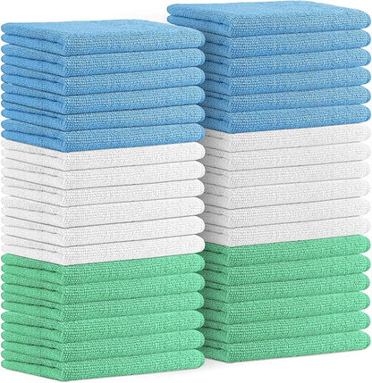 Avalon Towels Microfiber Cleaning Cloths (Value Pack of 36) - Size 16 x 16 Inches, Highly Absorbent Cleaning Rags, Lint Free, Reusable and Washable, Microfiber Towels for Cars
