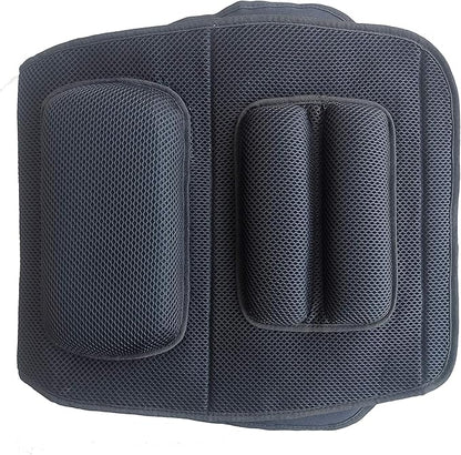 FOMI Premium Gel Cushion and Firm Back Support | Seat Cushion Pad and Upper Lower Thoracic and Lumbar Pillow for Car, Office Chair | Pressure Sore, Coccyx Pain Relief | Posture Aid (Grid Gel)