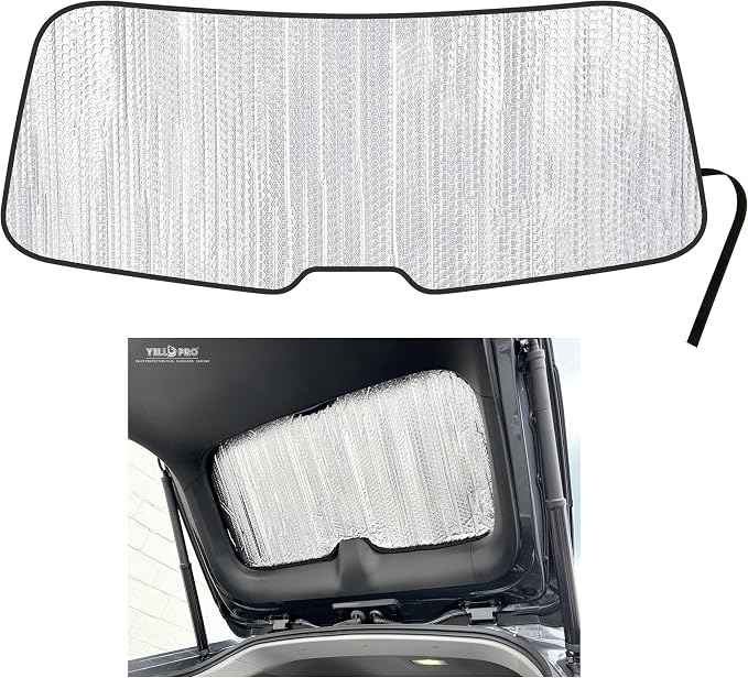 YelloPro Rear Tailgate Window Sunshade Custom Fit for 2021 2022 2023 2024 Toyota Venza SUV, LE, XLE, Limited, UV Reflector Sun Protection Accessories