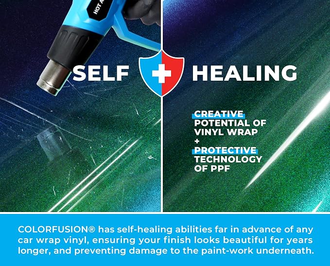 ColorFusion PPF by VViViD, Gloss Metallic Blue Chameleon Dry Apply PPF Vinyl Car Wrap Roll 1ft x 5ft