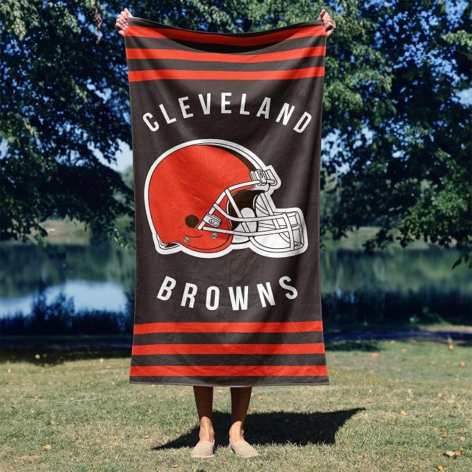 Northwest NFL Cleveland Browns Unisex-Adult Beach Towel, 30" x 60", Stripes