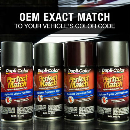 Dupli-Color EBFM00417-6PK Perfect Match Automotive Spray Paint – Ford Wimbledon White, 9A – 8 oz. Aerosol Can - 6-Pack