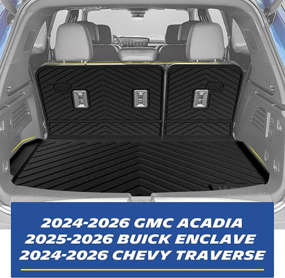 Michelin Vehicle Mats, All-Weather TPE Custom Fit Liner for 2024-2026 Chevy Traverse/2024-2026 GMC Acadia/2025-2026 Buick Enclave 7 Seats(7 Piece), Not Fit 2024 Traverse Limited, Premier