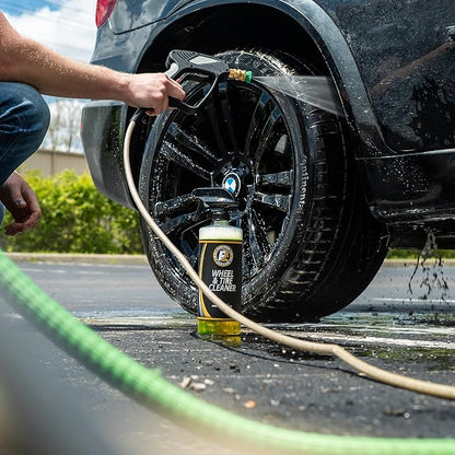 ExoForma Wheel & Tire Cleaner - Removes Built-Up Brake Dust, Dirt & Grime - Improves Dressing Performance - 2-in-1 Formula - Chosen by Pros (16 FL Oz)