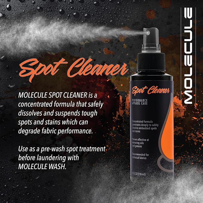 Molecule Clean Kit | Performance Apparel Care | 16 Ounce Wash, 4 Ounce Refresh, 4 Ounce Spot Cleaner, and Laundry Bag | Cleans & Deodorizes Race Suits | Removes Tough Spots and Stains | 1 Kit