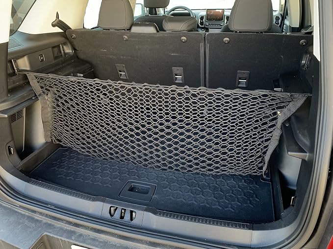 Trunk Envelope Style Automotive Elastic Mesh Cargo Net for Ford Bronco Sport 2021-2025 - Trunk Organizers and Storage - Luggage Net for SUV - Best Car Organizer for Ford Bronco Sport