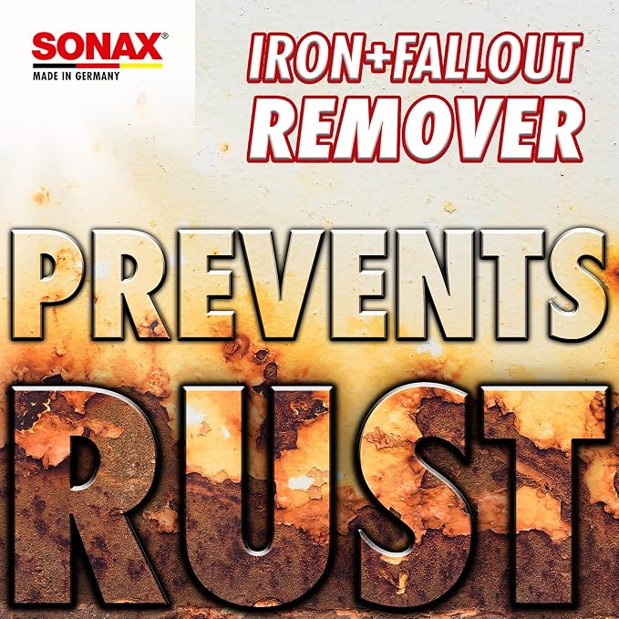 SONAX Iron + Fallout Remover | High-Performance Decontamination Spray for Paint, Glass & Wheels | Dissolves Embedded Contamination, Industrial Residue & Lime Scale | Fast Acting Formula | 5L | 513505