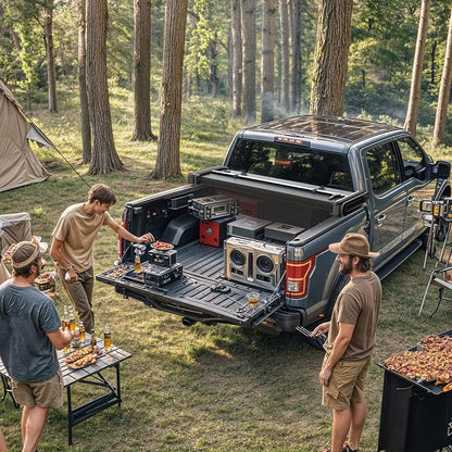 YITAMOTOR Soft Quad Fold Truck Bed Tonneau Cover Compatible with 2009-2024 Dodge Ram 1500 (19-24 Classic ONLY), Fleetside 6.4 ft Bed Without Rambox