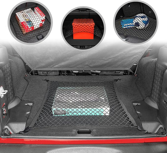 Floor Style Trunk Cargo Net for Jeep Wrangler JK Rubicon Sahara Unlimited 4 - Door 2007 - 2018 New