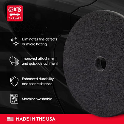 Griot's Garage BOSS 6.5" Fast Correcting Foam Pads for Car Polishing and Detailing, Buffing Pads for Moderate to Severe Scratch Removal, Set of 2