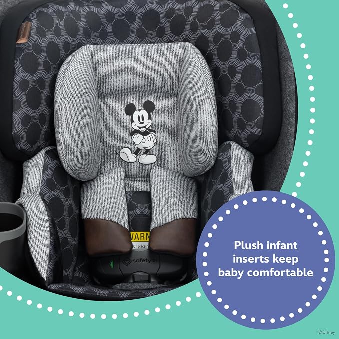Disney Baby Turn and Go 360 Rotating All-in-One Convertible Car Seat, Vintage Mickey Mouse