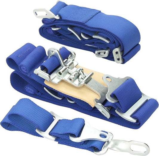 G-Force 6000BU Blue 5-Point Pull-Down Latch and Link Individual Shoulder Harness Set