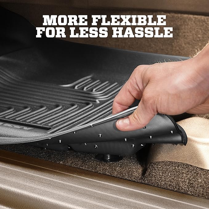 Husky Liners Weatherbeater Floor Mats | Fits 2004-2009 Toyota Prius | Front & 2nd Row, 3-pc Black - 98521