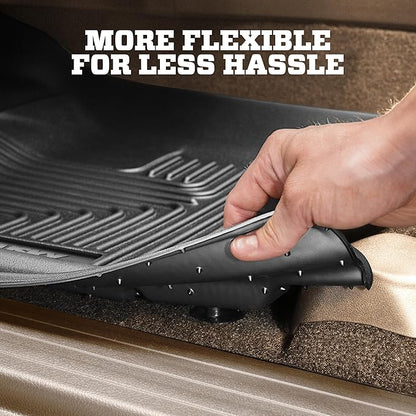 Husky Liners Weatherbeater Floor Mats | Fits 2004-2009 Toyota Prius | Front & 2nd Row, 3-pc Black - 98521