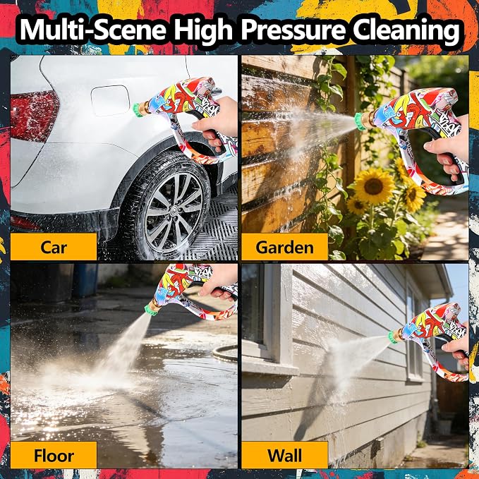 Pressure Washer Short Gun 4000 PSI High Pressure Power Washer Gun with M22-14mm Inlet and 1/4 Inch Quick Connector Heavy Duty Spray Gun for Foam Cannon Car Wash