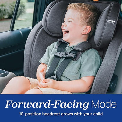 Chicco OneFit LX ClearTex All-in-One Car Seat with LeverLock Installation, Slim Design, Convertible Car Seat, Seat for Infants and Children 5-100 lbs, Ebony/Black