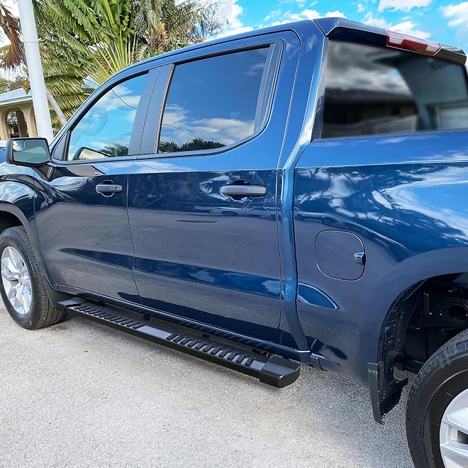 YITAMOTOR 6 Inches Running Boards Compatible with 2019-2026 Chevy Silverado/GMC Sierra 1500 Crew Cab, 2020-2026 2500HD 3500HD Crew Cab Side Steps Textured Black Nerf Bars(Excl. 2019 1500 LD)