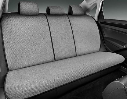 Road Comforts Full Set Car Seat Covers Front Rear Seat Cover Low Back, Flax Seat Protector, Airbag Compatible, Universal Fits for Most Cars, Truck, SUV, Vans Gray