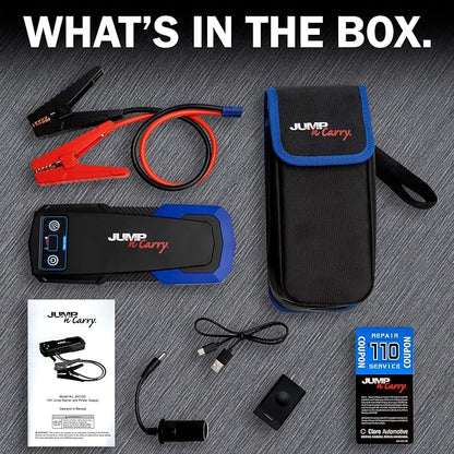 Clore Automotive JNC325 Jump-N-Carry 2000A 12 Volt Jump Starter for up to 8.0L Gasoline and 6.0L Diesel Engines