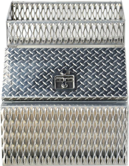 TBOZZ Heavy Duty Aluminum 24inch Semi Truck Side Storage Saddle Step Box / 24" L x 25" W x 28" H
