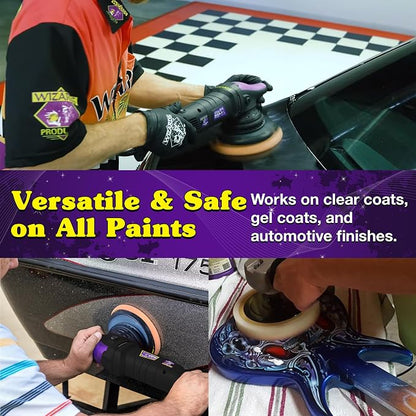 Wizards Buff Pad Back Plate - Soft and Flexible Back Plate for Auto Detailing Supplies - Compatible with Most Wool and Foam Pads - Helps Eliminate Hot Spots and Burns - ‎7 inch