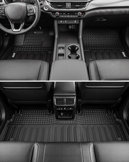 3W Floor Mats for Honda Prologue/Chevrolet Blazer EV 2024-2026 & Cadillac Lyriq 2023-2026 All Weather TPE Custom Fit Floor Liners Cover Protector for Honda Prologue Accessories, Black