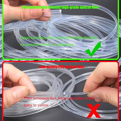Fiber Optic Waterproof Car Side Glow LED Illumination Optic Fiber Band Car Interior Atmosphere Neon Cold Lights 4 Meters (13.12ft)