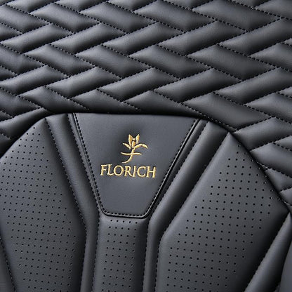 FLORICH Seat Covers for Cars, Waterproof Seat Covers, Leather Car Seat Covers 2 Pack, Universal Seat Cushion Protector for Most Cars Trucks SUV-Black&Red Line