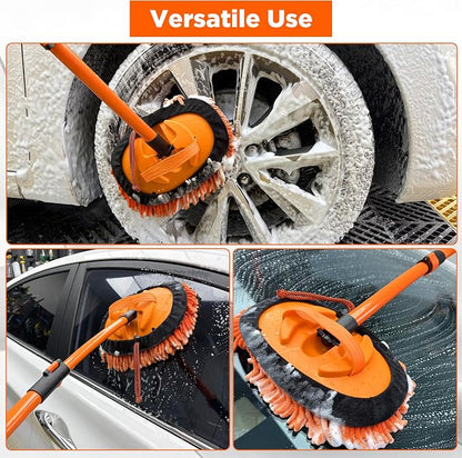 Tool Daily Short Pressure Washer Gun with Foam Cannon, 15° Curved Car Wash Brush with Long Handle, 5 Nozzle Tips, 1/4” Quick Connect
