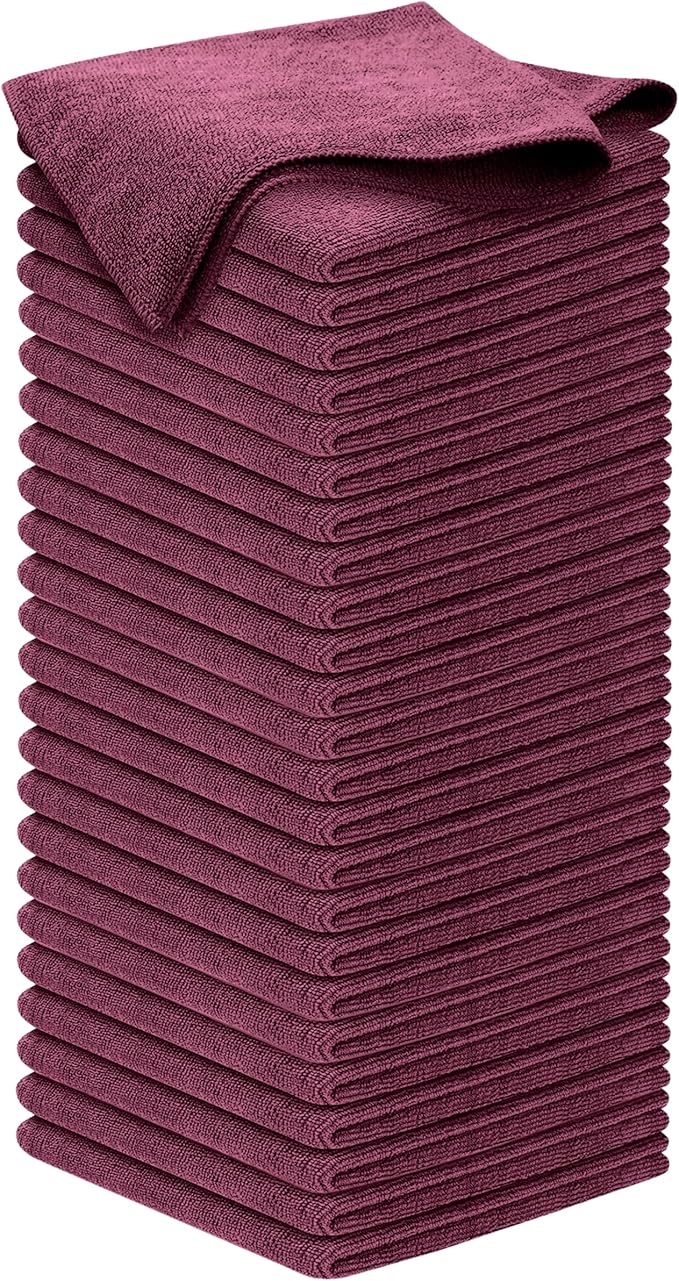 USANOOKS Premium 300GSM Microfiber Cleaning Cloth - 12.5"x12.5" High Performance - 1200 Washes, Ultra Absorbent Microfiber Towels for Cars Undercarriage, Rims & Engine Bay Cleaning - Microfiber Cloth