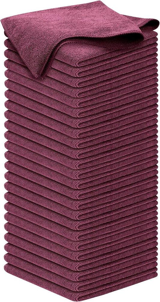 USANOOKS Premium 300GSM Microfiber Cleaning Cloth - 12.5"x12.5" High Performance - 1200 Washes, Ultra Absorbent Microfiber Towels for Cars Undercarriage, Rims & Engine Bay Cleaning - Microfiber Cloth