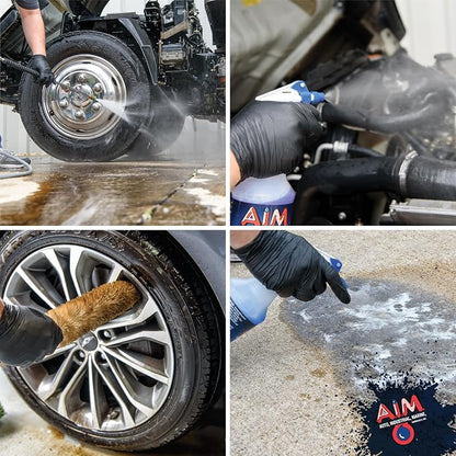 AIM Chemicals Purple Dragon Heavy Duty Degreaser – For Cars, Trucks, Equipment, and Concrete. Powerful wheel & tire cleaner for industrial use & car detailing. Compatible with wheel brush- Quart