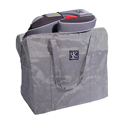 J.L. Childress Go-Go Travel Bag for Kids Backless Booster Seat - Compact Carrier for Airplane & Air Travel, For Toddler Backless Booster Car Seats, Fits Compact Strollers like GB Pocket - Deluxe, Grey