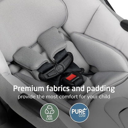 Maxi-Cosi Mico Pro Baby Infant Car Seat with Base, Ventilated Chair, Soft Headrest Pad, Easy-Install Latch, Adjustable Belt Guide, 3-Position Base, Stroller-Ready, 4-30 lbs, up to 32 in, SeaDrift