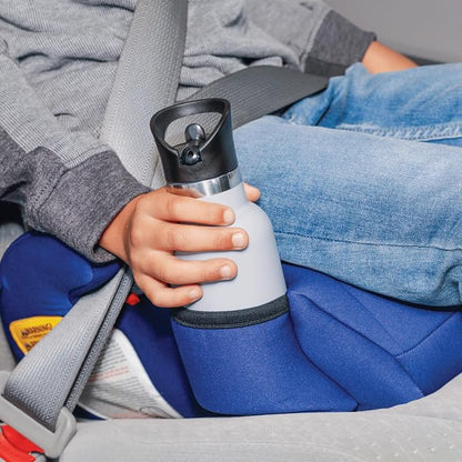 Diono Solana, No Latch, Pack of 2 Backless Booster Car Seats, Lightweight, Machine Washable Covers, Cup Holders, Blue